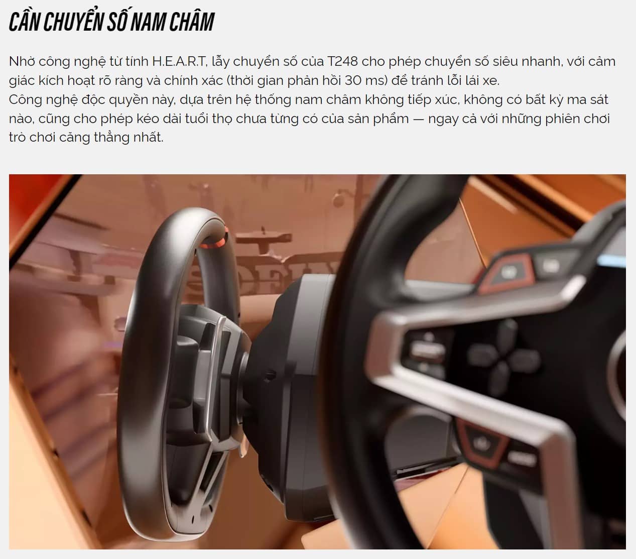 Vô Lăng Chơi Game Thrustmaster T248P kèm bàn đạp Pedal T3PM