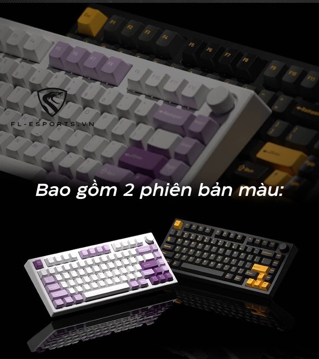Bàn phím cơ FL-Esports GP75CPM Black Body Polar Night