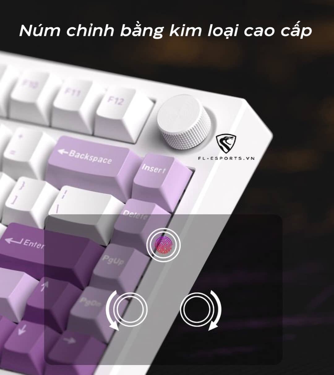 Bàn phím cơ FL-Esports GP75CPM Black Body Polar Night