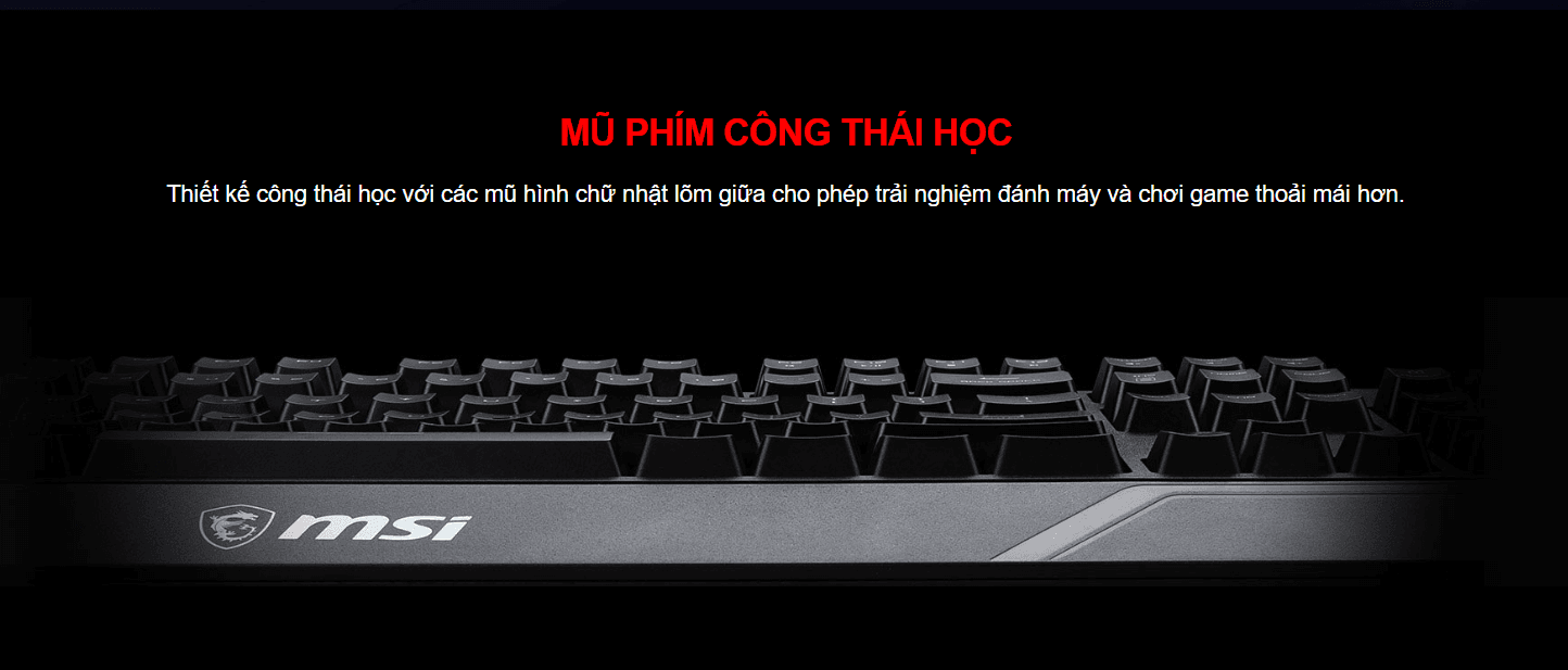 Bàn phím game MSI Vigor GK20 đen (USB/Rainbow) 2