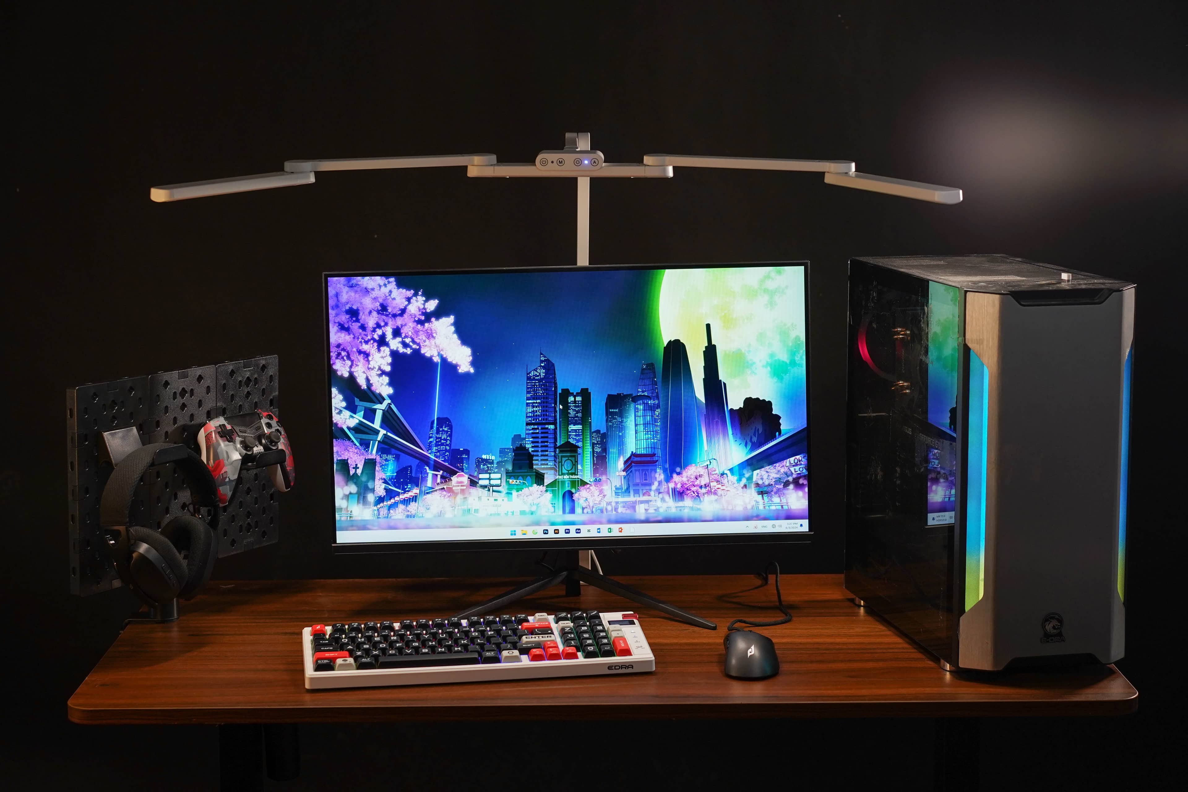 Bàn phím cơ không dây EDRA EK398 Pro (3 Mode/ABS/Edra Brown Switch/RGB) ảnh 6