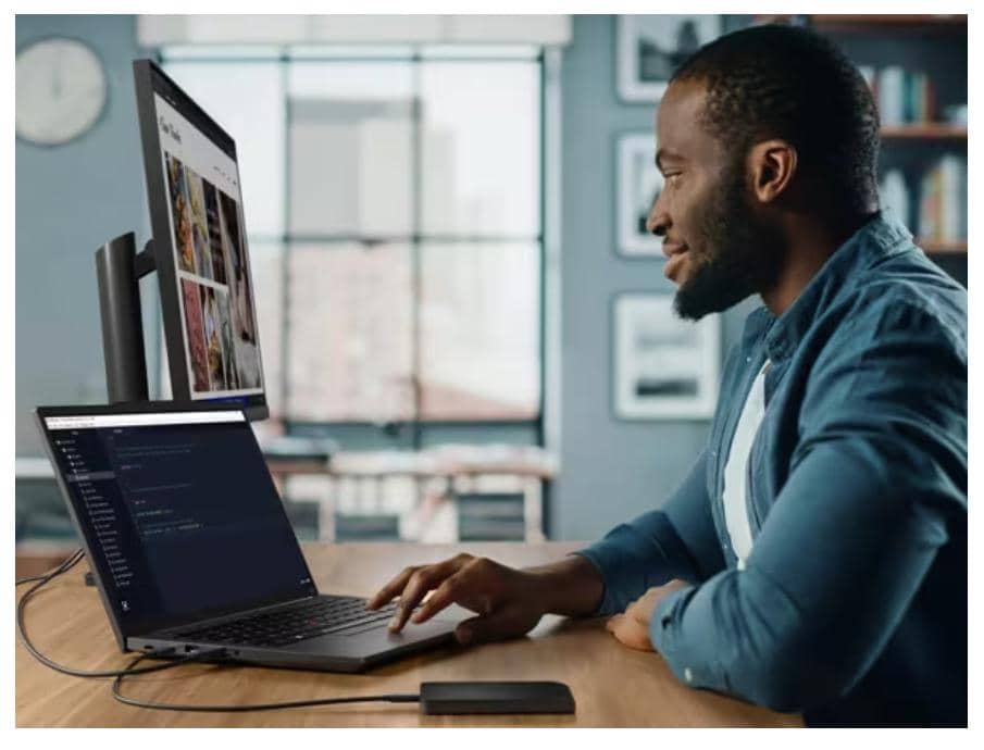 Laptop Lenovo Thinkpad E14 Gen 5 (21JK00H4VA) (i5 13420H/16GB RAM/512GB SSD/14 WUXGA/Dos/Đen) ảnh 1