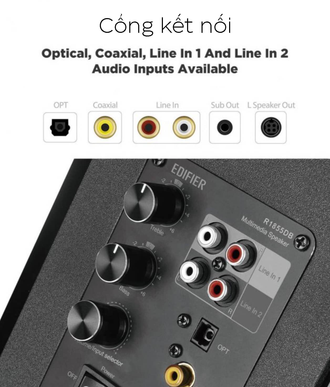 Loa Edifier R1855DB - 2.0 - Màu đen nhám