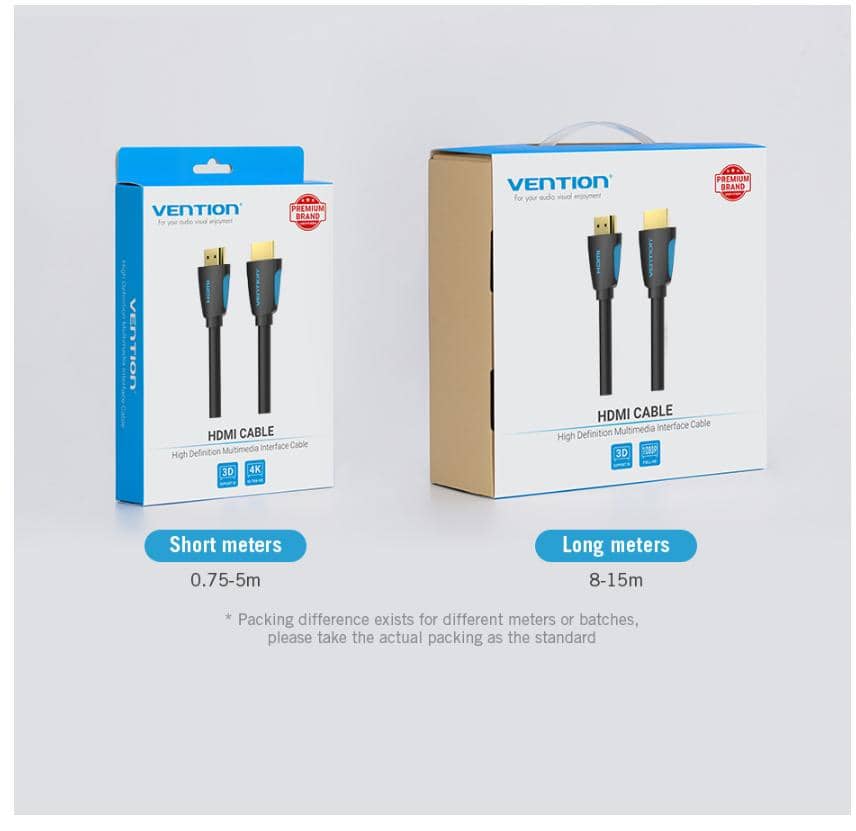 Cáp HDMI 10m Vention VAA-M02-B1000 chuẩn 2.0 hỗ trợ 4K 30Mhz 4