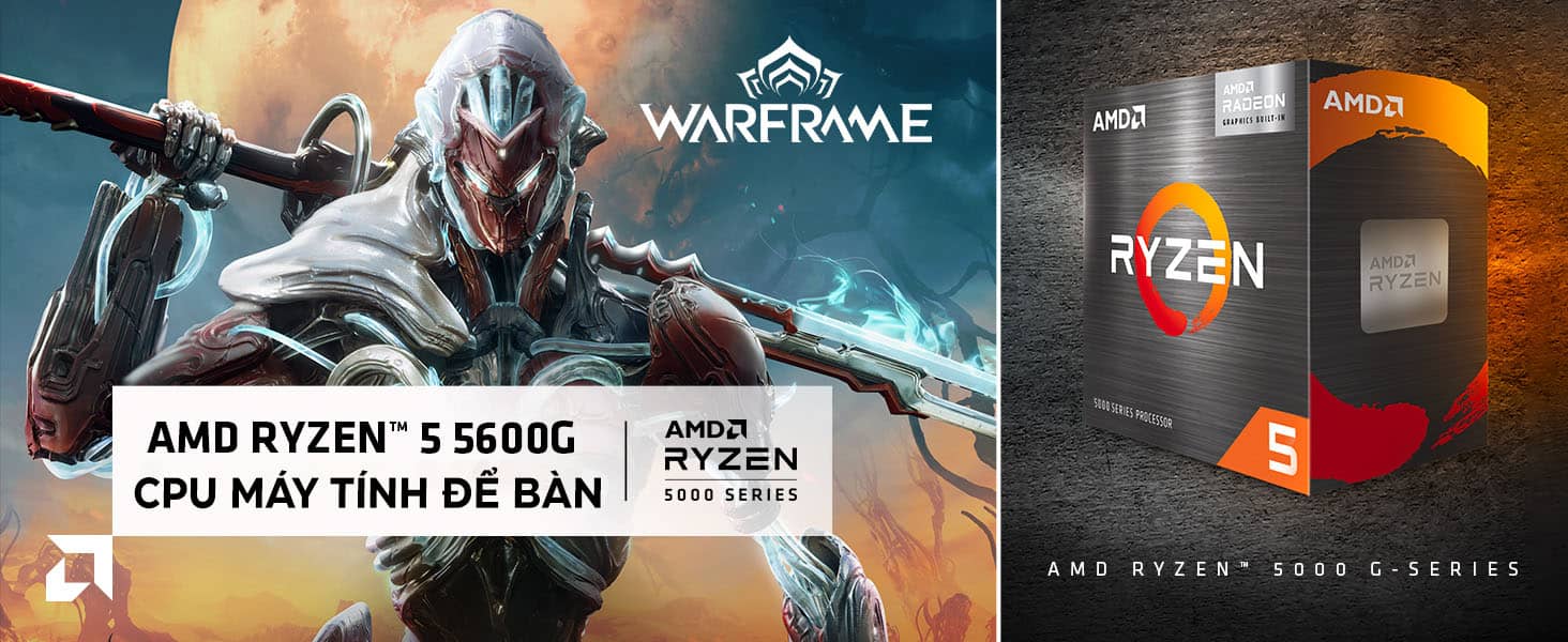 CPU AMD Ryzen 5 5600G (3.9GHz Upto 4.4GHz / 19MB / 6 Cores, 12 Threads / 65W / Socket AM4