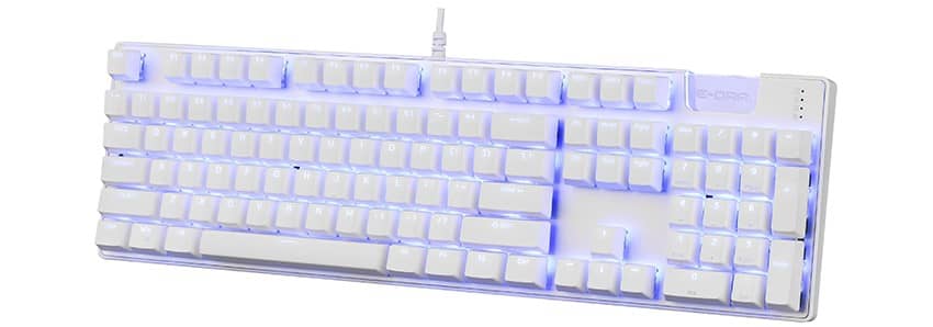 Bàn phím Edra EK312 trắng Red sw (USB/Led Blue)