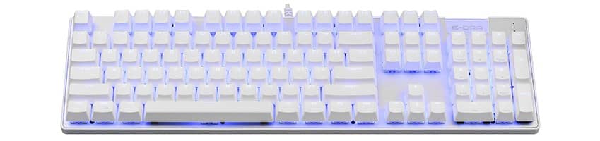 Bàn phím Edra EK312 trắng Red sw (USB/Led Blue)