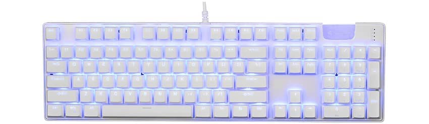 Bàn phím Edra EK312 trắng Red sw (USB/Led Blue)