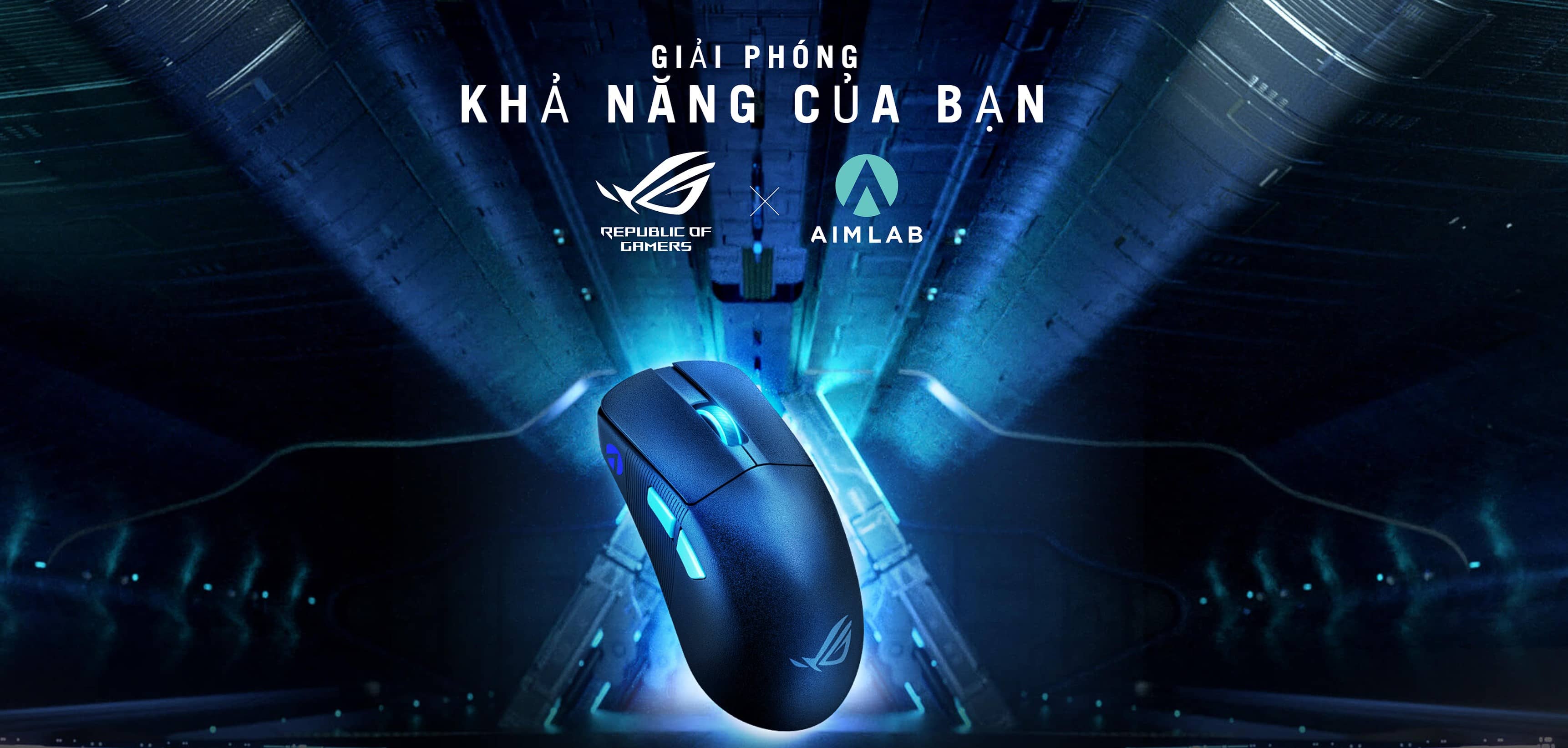 Chuột không dây Gaming ASUS ROG HARPE ACE AIM LAB Black (P713 Bluetooth/Wireless/USB/RGB)