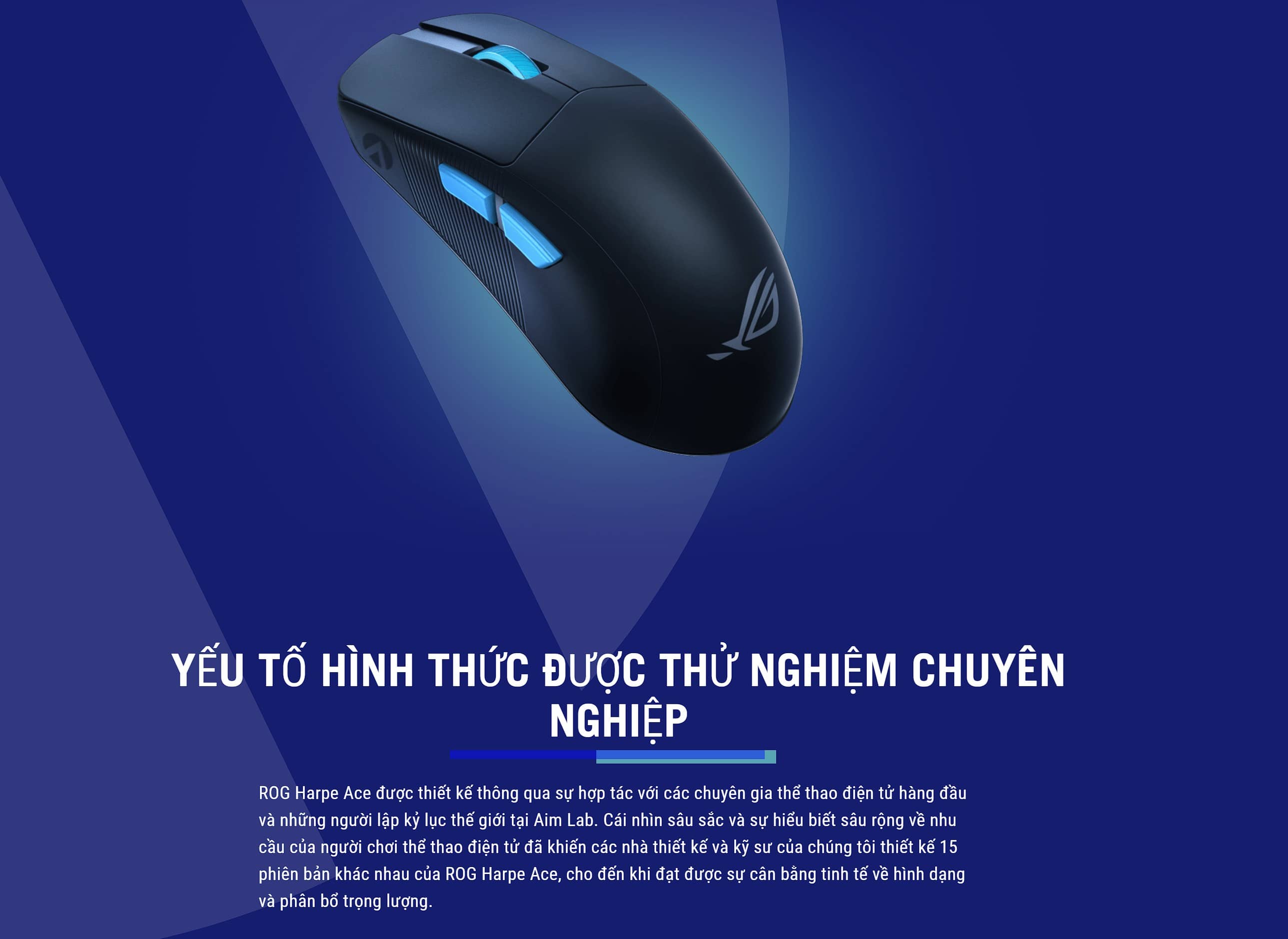 Chuột không dây Gaming ASUS ROG HARPE ACE AIM LAB Black (P713 Bluetooth/Wireless/USB/RGB)