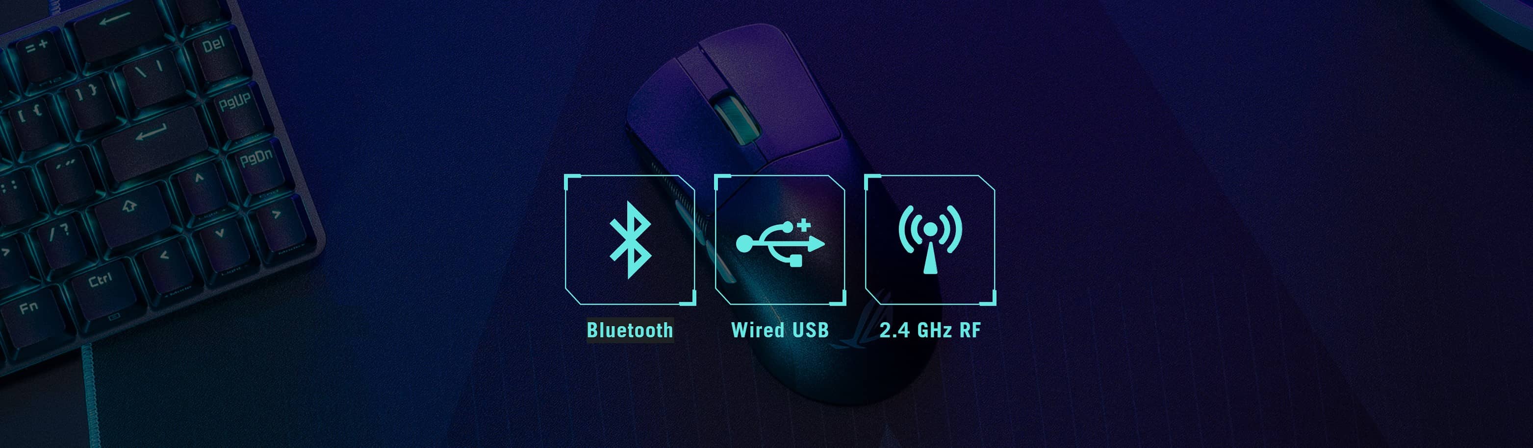 Chuột không dây Gaming ASUS ROG HARPE ACE AIM LAB Black (P713 Bluetooth/Wireless/USB/RGB)