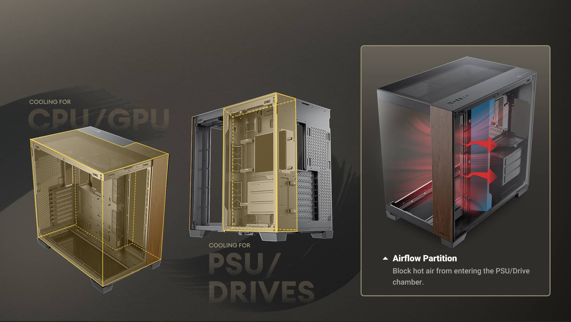 Vỏ case ANTEC C8 Wood (e-ATX/Màu đen mặt gỗ)