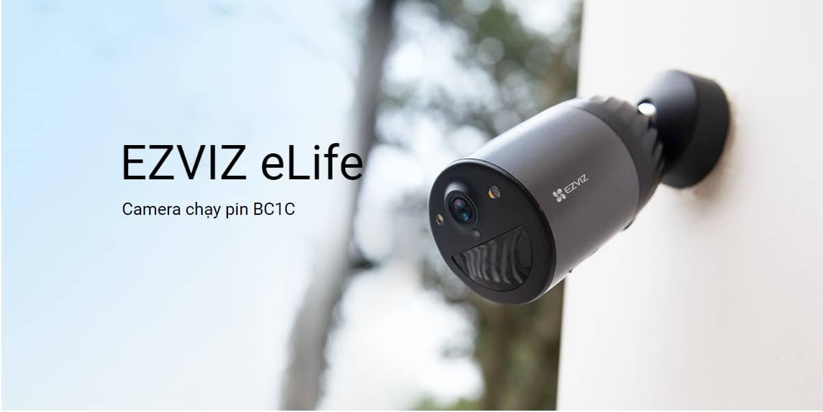 CAMERA IP DÙNG PIN EZVIZ BC1C/ HỖ TRỢ PIN NĂNG LƯỢNG MẶT TRỜI