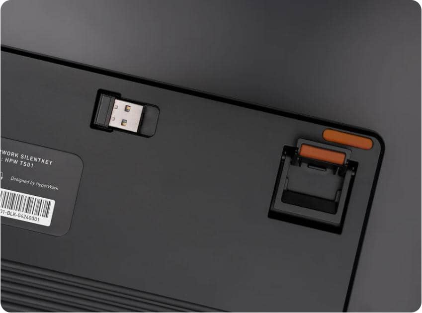 Bàn phím không dây HyperWork SilentKey HPW-TS01-BLK Đen5