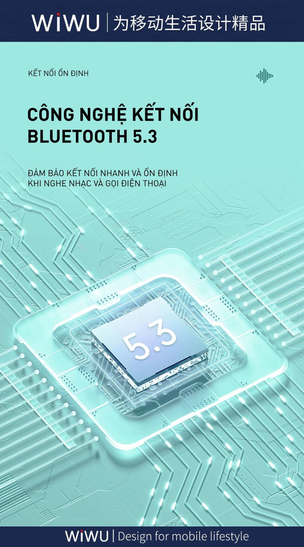 Tai nghe Bluetooth True Wireless WIWU TWS12