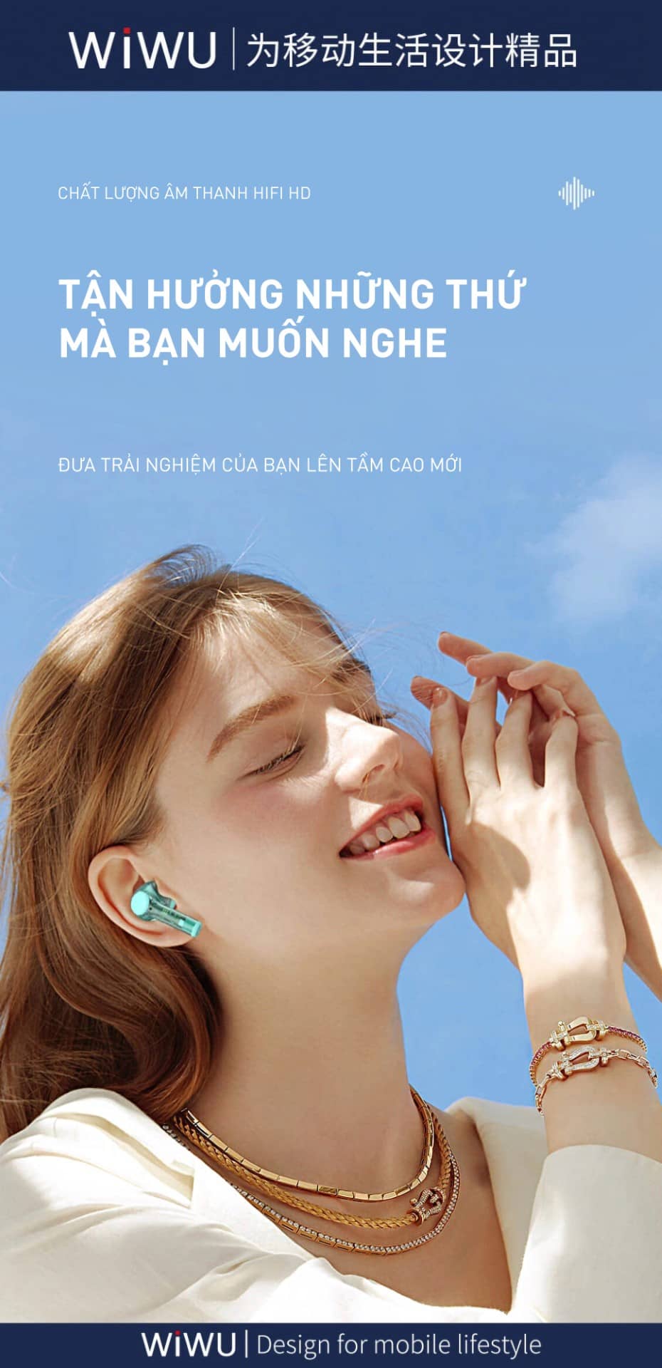 Tai nghe Bluetooth True Wireless WIWU TWS12