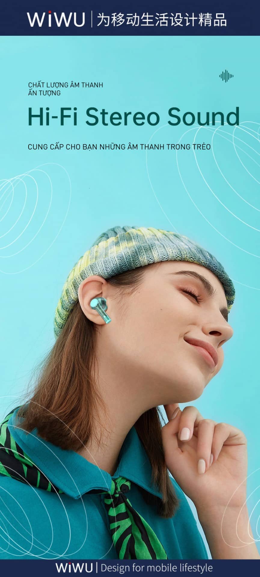 Tai nghe Bluetooth True Wireless WIWU TWS12