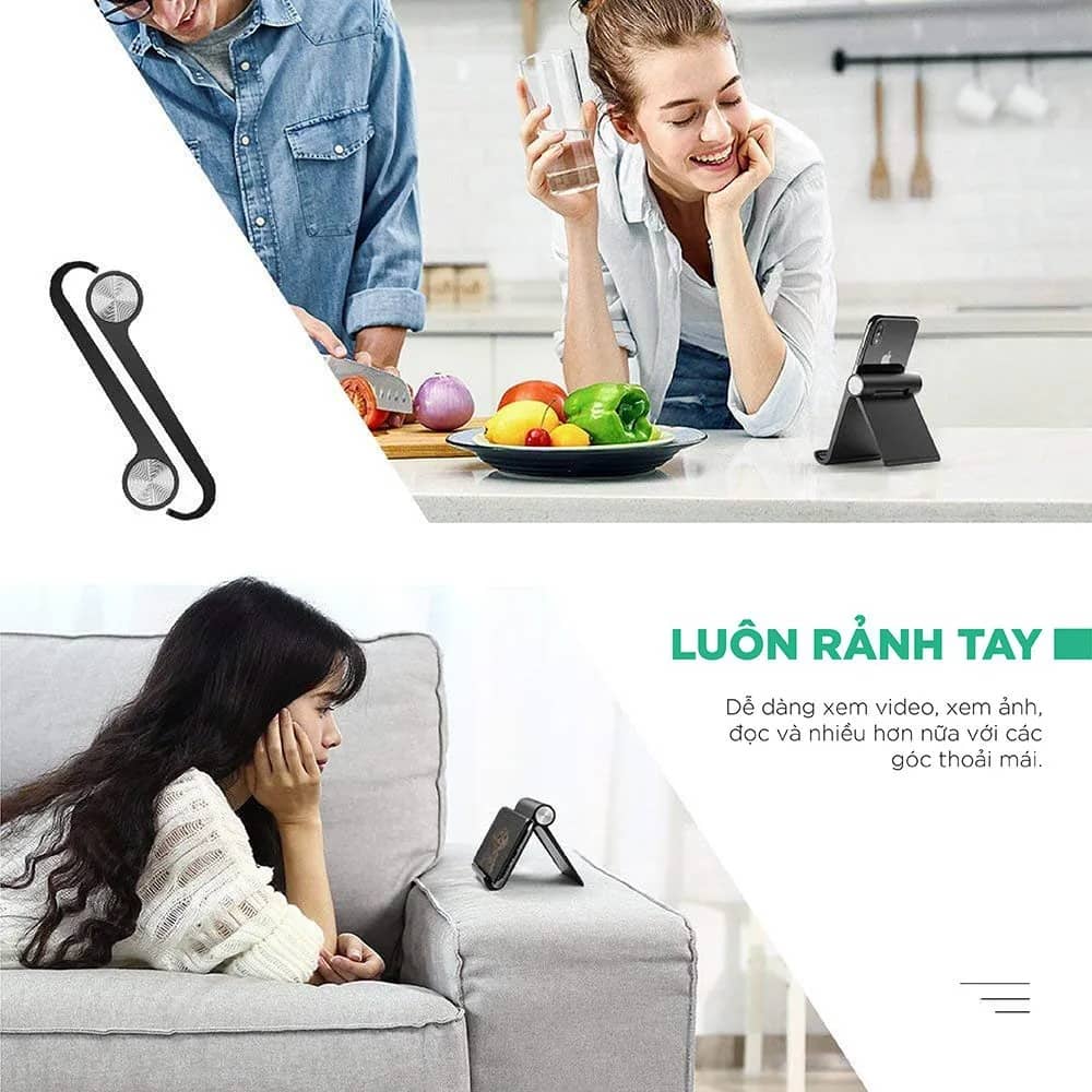 Giá đỡ điện thoại, máy tính bảng Ugreen 50747 màu đen