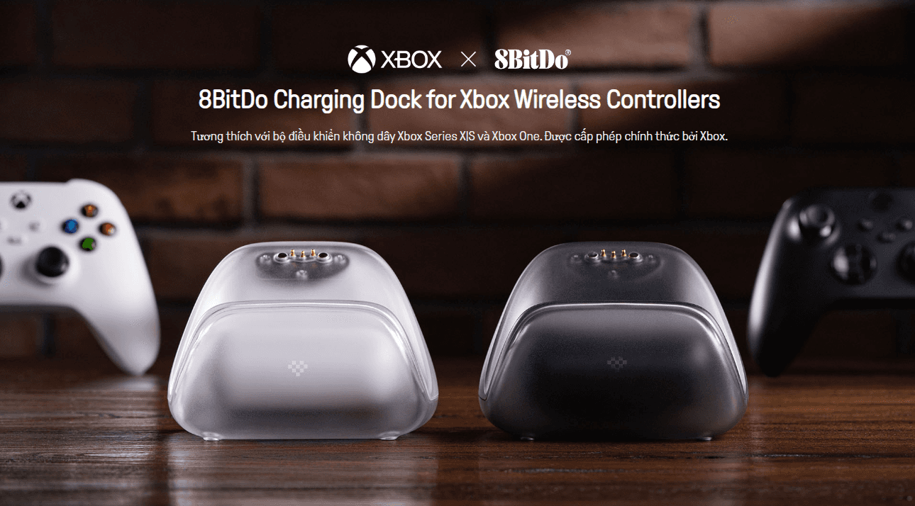Dock sạc 8BitDo Charging Dock cho tay cầm Xbox Series X|S và Xbox One, Màu Trắng 1