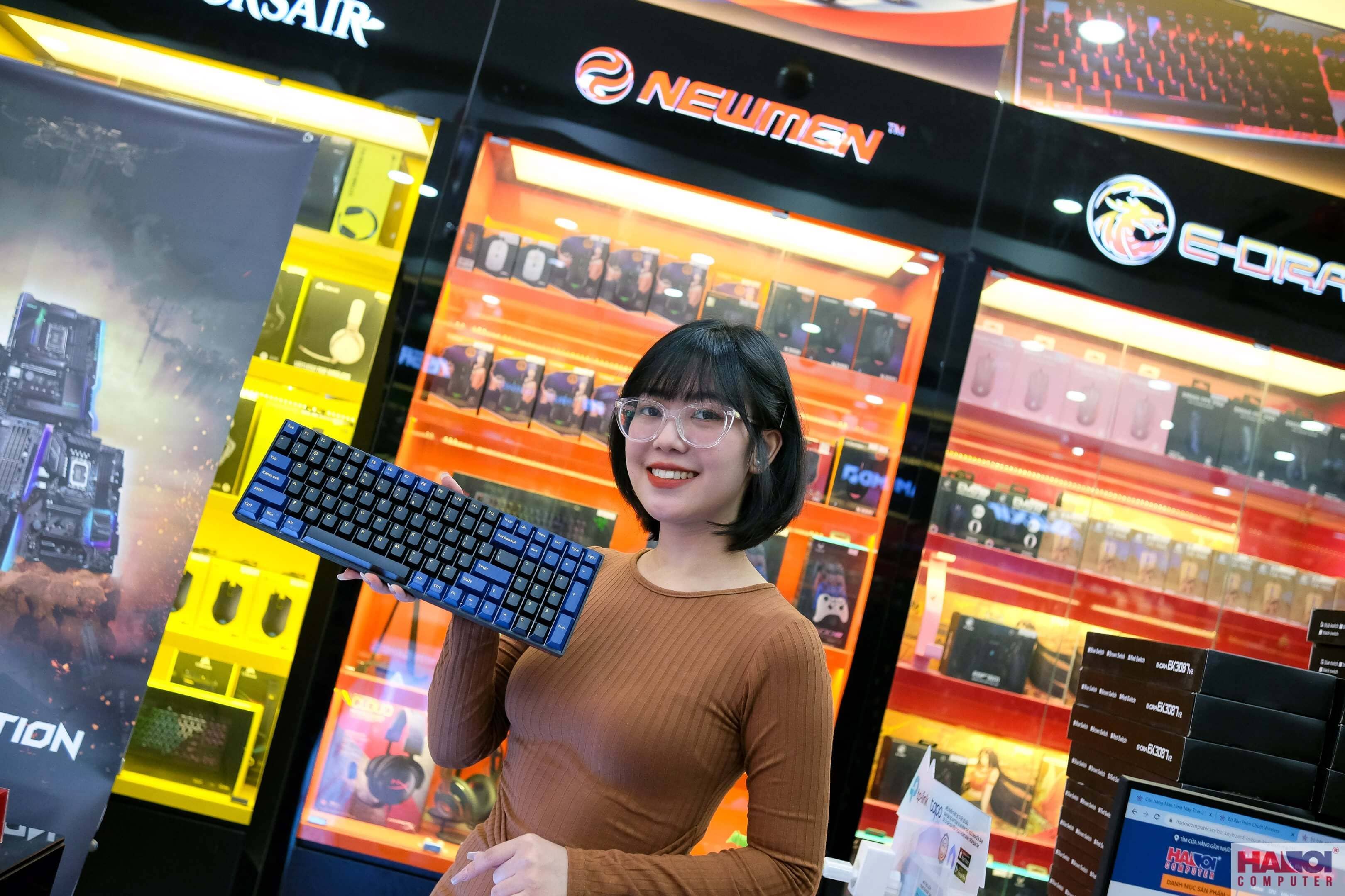 Bàn phím cơ không dây Newmen GM1000 White sw (KailhBox Axis) (USB) 1