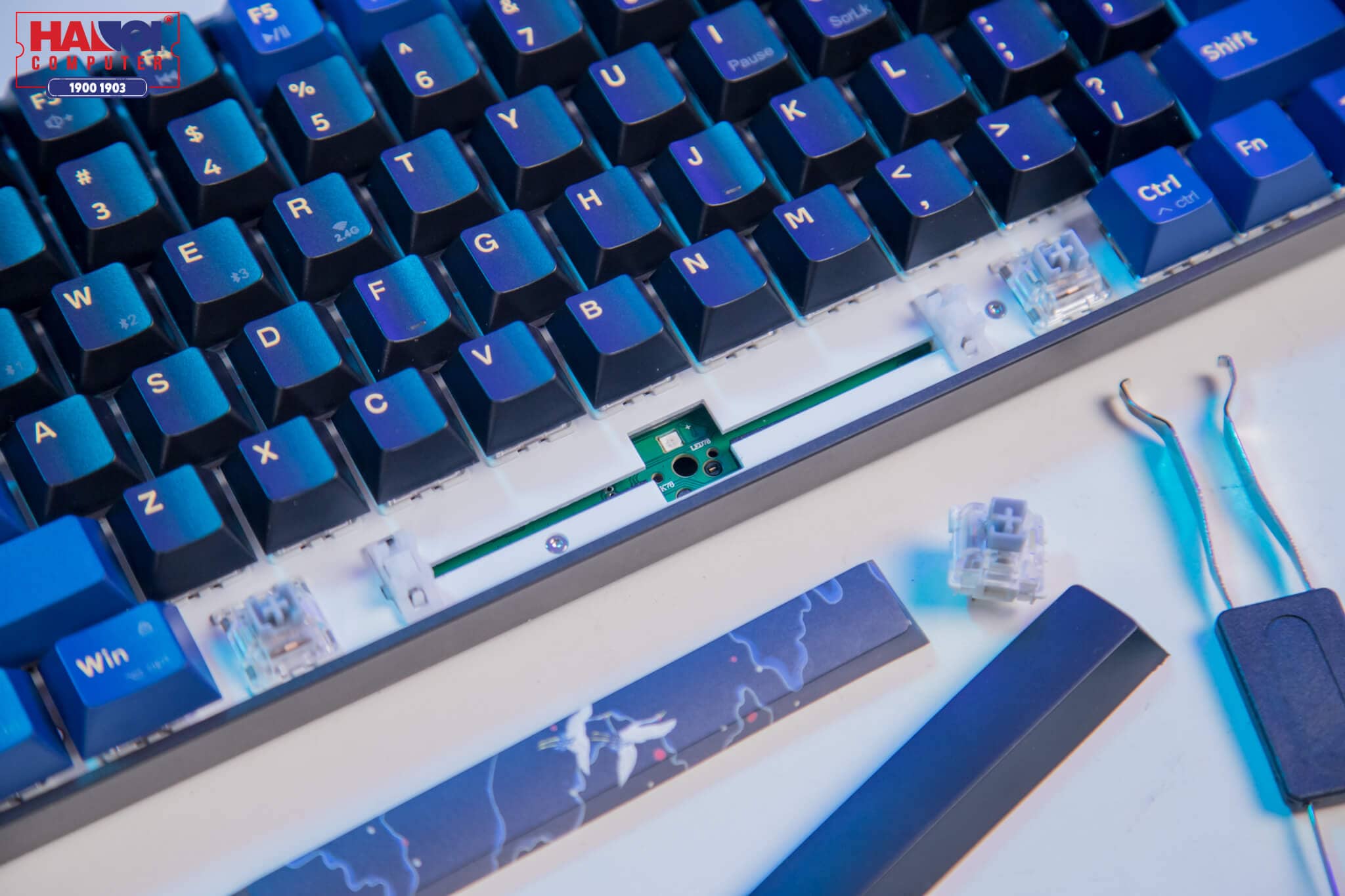 Bàn phím cơ không dây Newmen GM1000 White sw (KailhBox Axis) (USB) 4