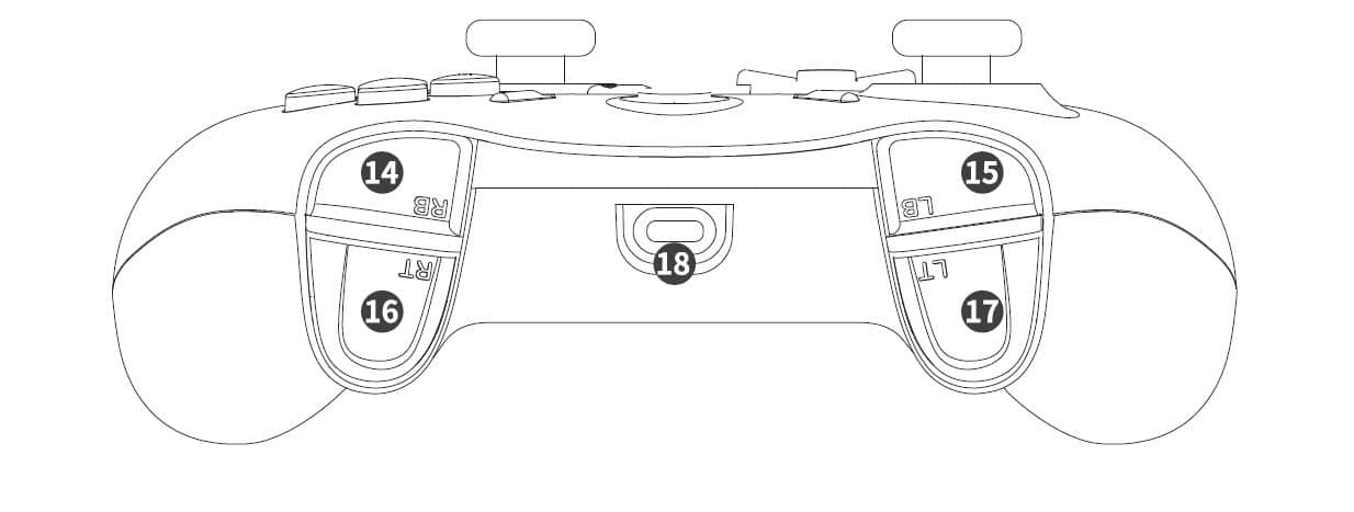 Tay cầm chơi game có dây Rapoo V600SE Màu Đen 1