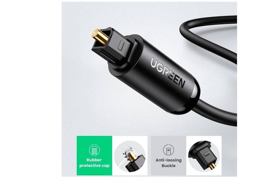 Cáp quang âm thanh Digital Optical Audio Toslink dài 2m Ugreen 70892 3