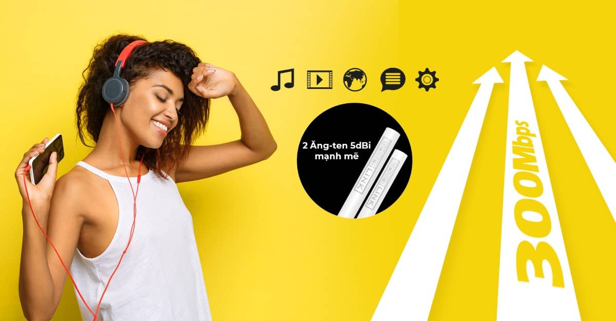 tốc độ của Bộ phát wifi Totolink N200RE V5 chuẩn N300Mbps