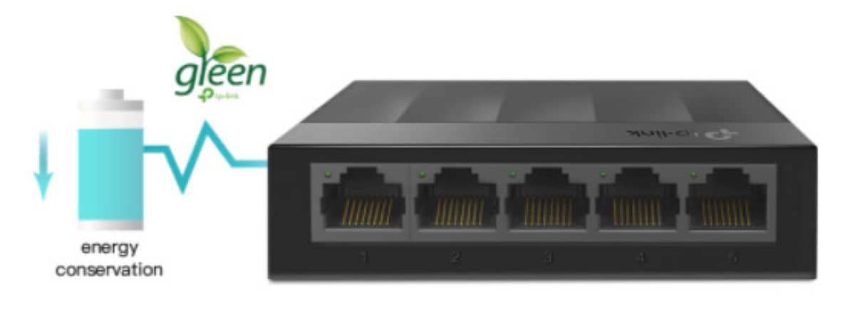 Switch TP-Link LS1005G 5 Port 10/100/1000Mbps tiết kiệm điện năng
