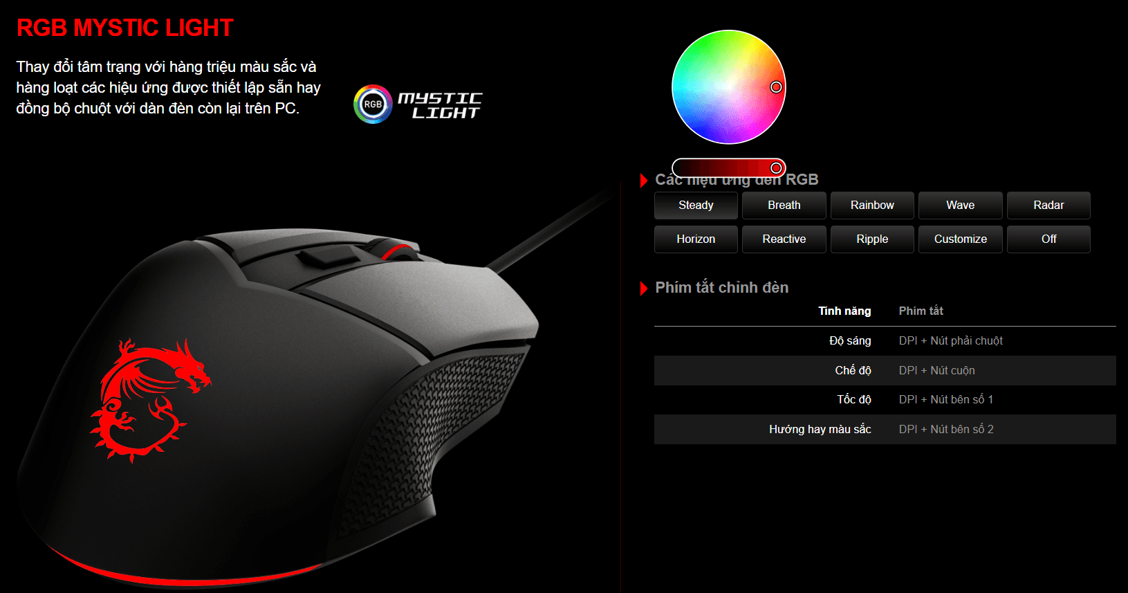 Chuột game MSI Clutch GM20 Elite đen (USB/RGB) 3