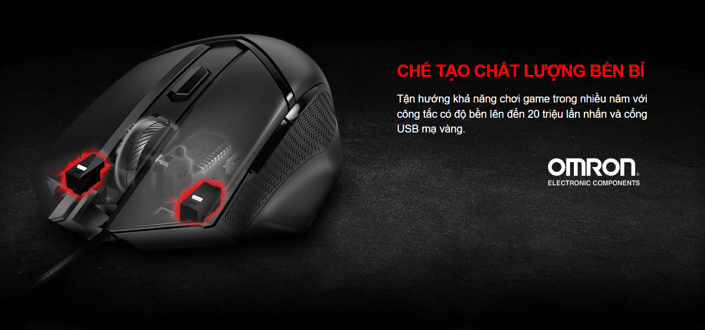 Chuột game MSI Clutch GM20 Elite đen (USB/RGB) 3