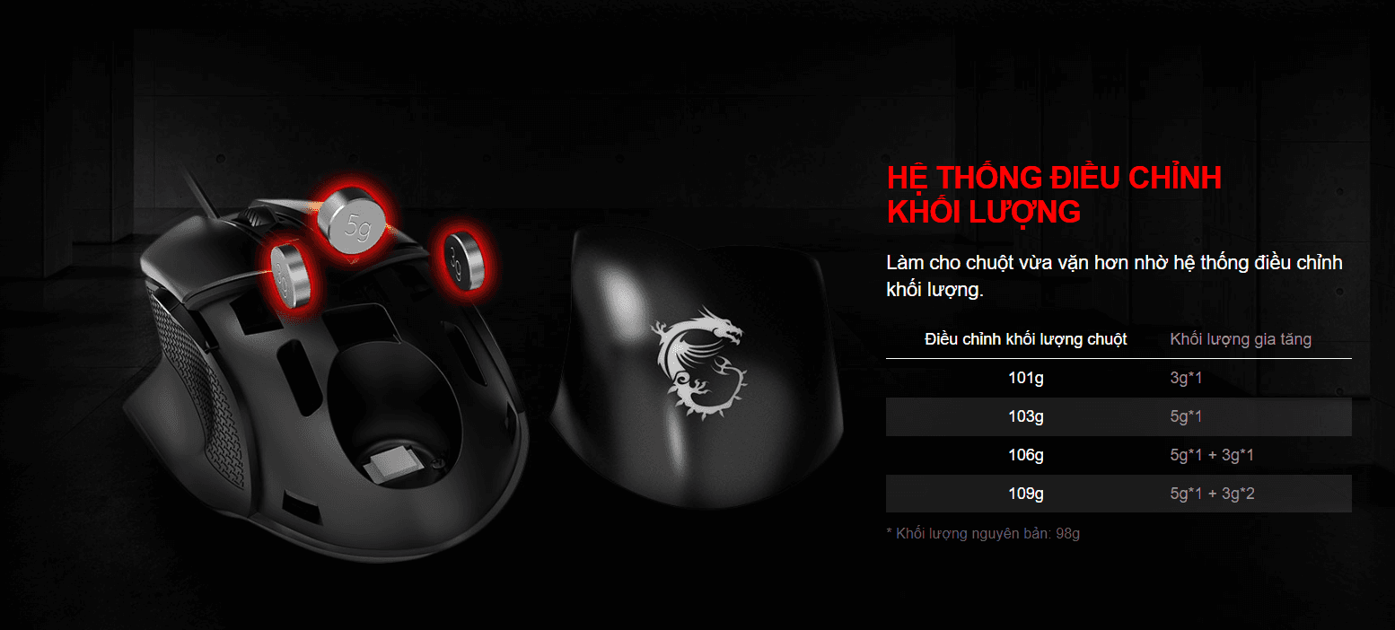 Chuột game MSI Clutch GM20 Elite đen (USB/RGB) 4