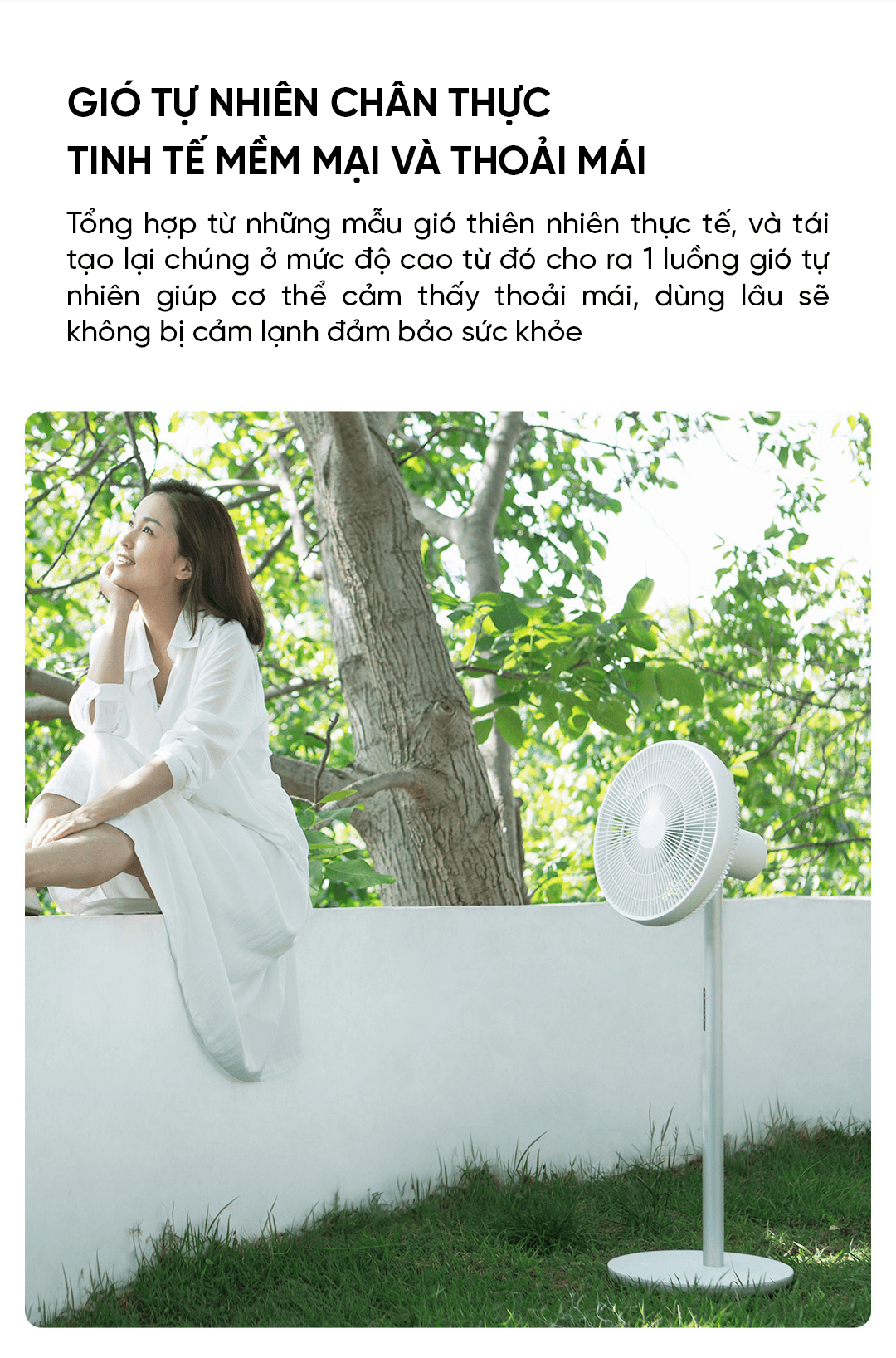 Quạt đứng tích điện Smartmi Gen 3 - ZLBPLDS05ZM - Bản quốc tế - Màu trắng