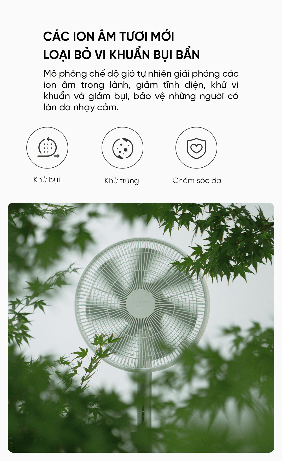 Quạt đứng tích điện Smartmi Gen 3 - ZLBPLDS05ZM - Bản quốc tế - Màu trắng