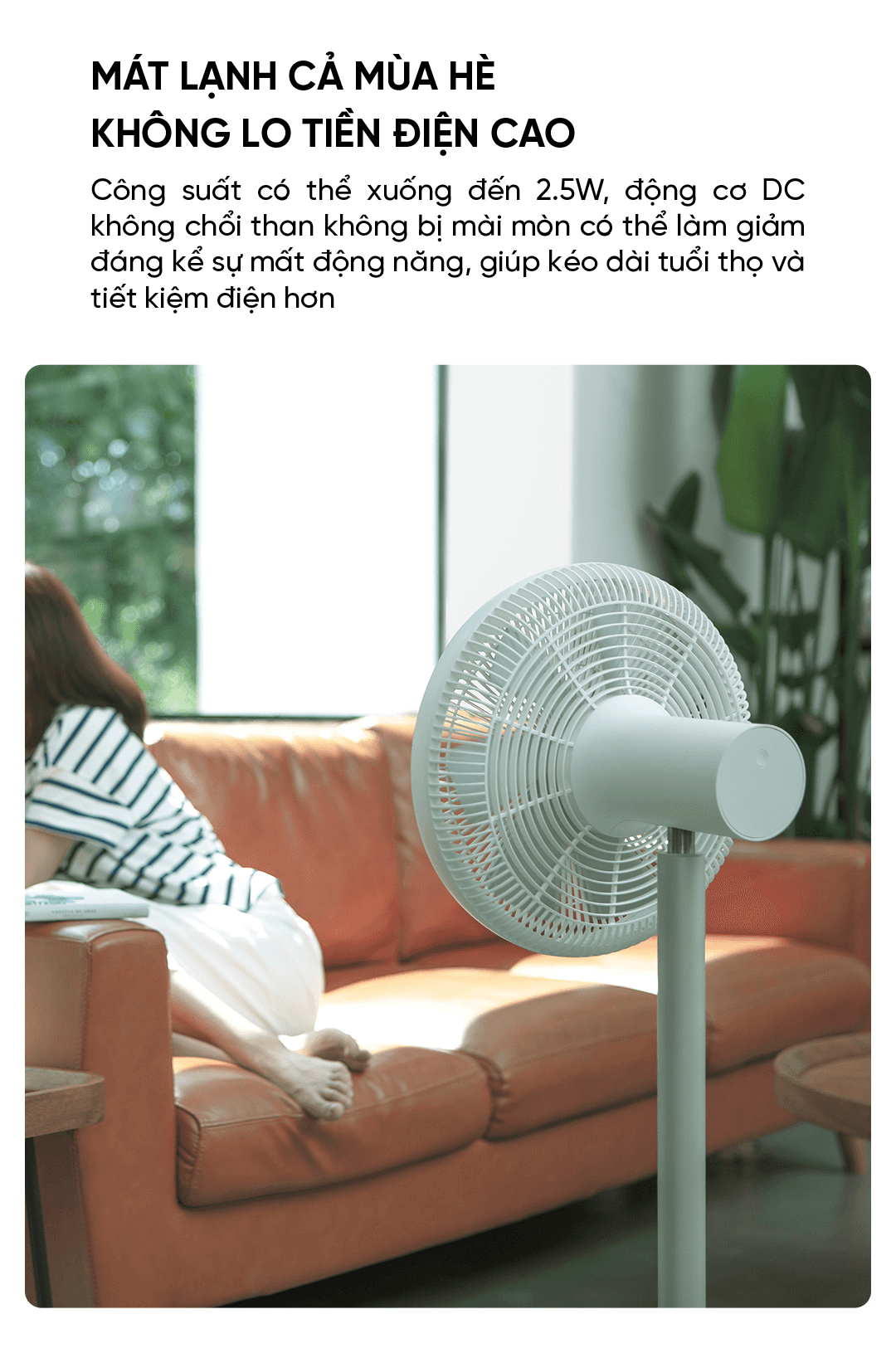 Quạt đứng tích điện Smartmi Gen 3 - ZLBPLDS05ZM - Bản quốc tế - Màu trắng