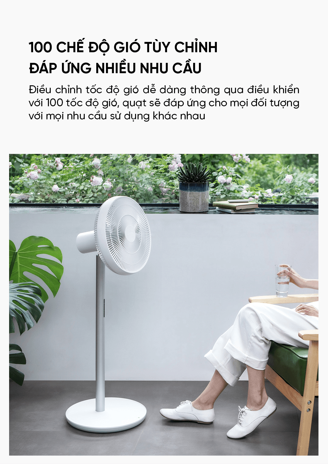 Quạt đứng tích điện Smartmi Gen 3 - ZLBPLDS05ZM - Bản quốc tế - Màu trắng1