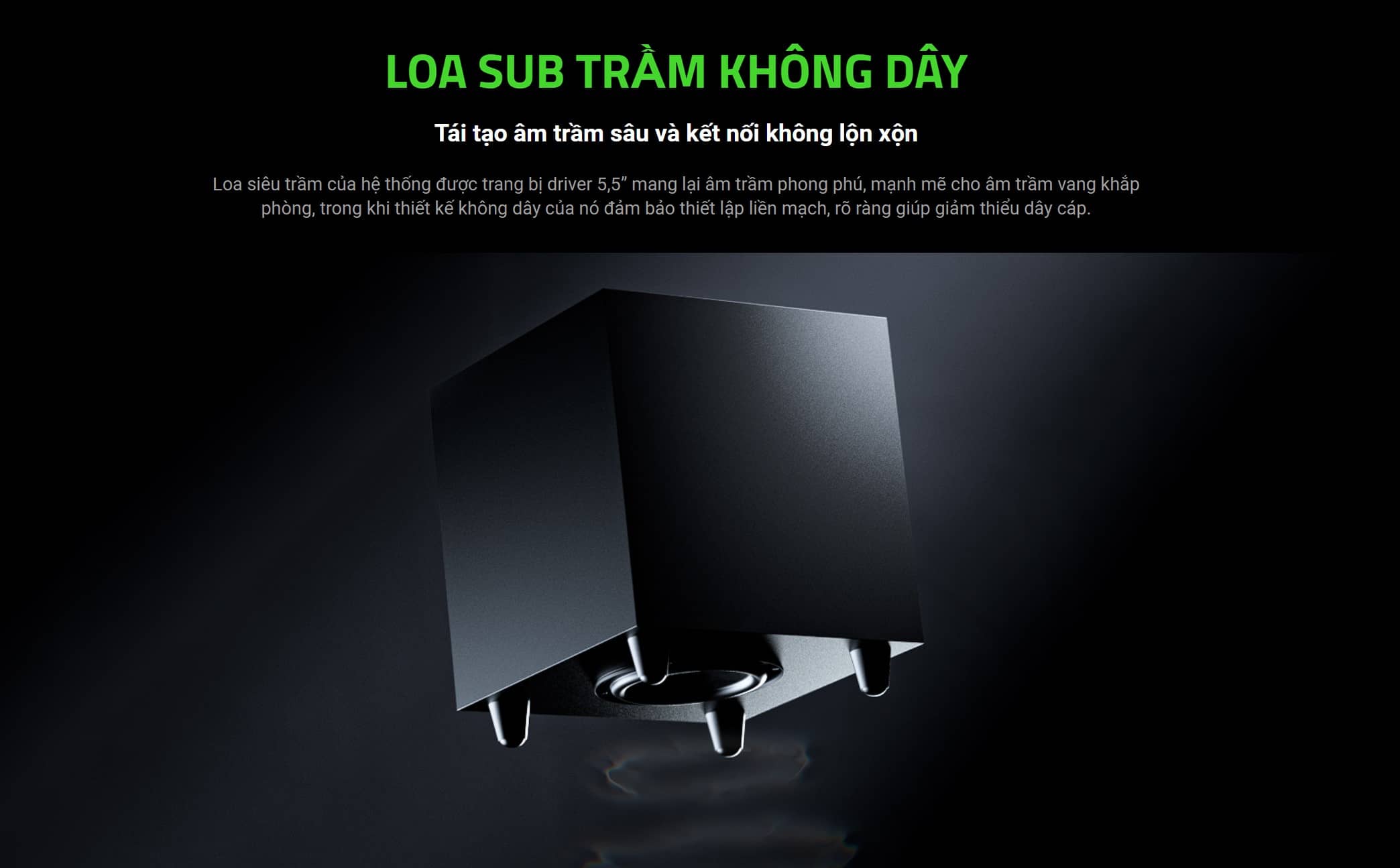 Loa Razer Nommo V2 Pro - 2.1 - Màu đen