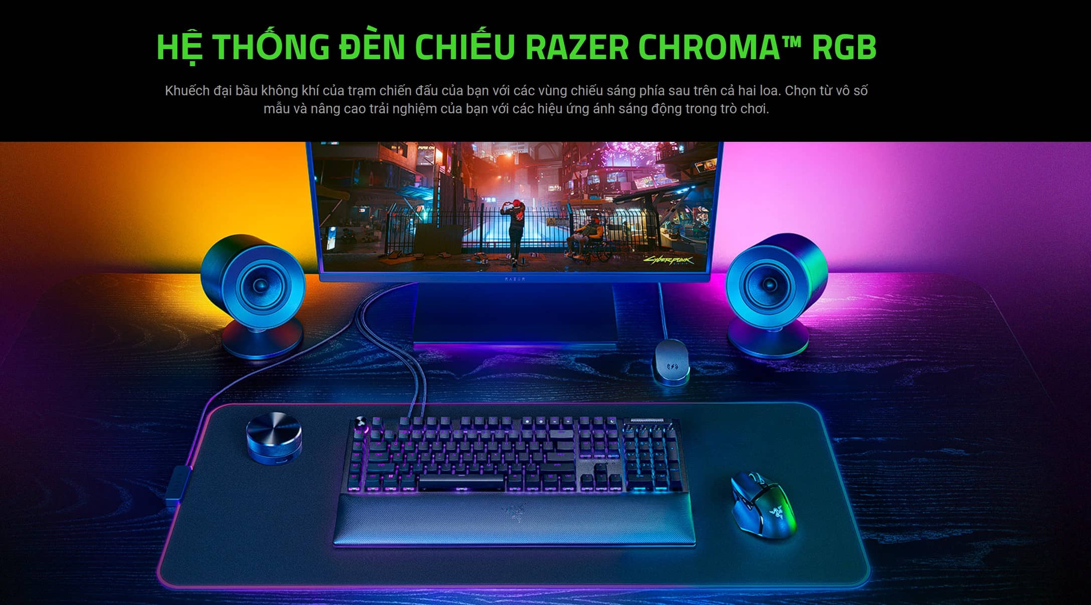 Loa Razer Nommo V2 Pro - 2.1 - Màu đen