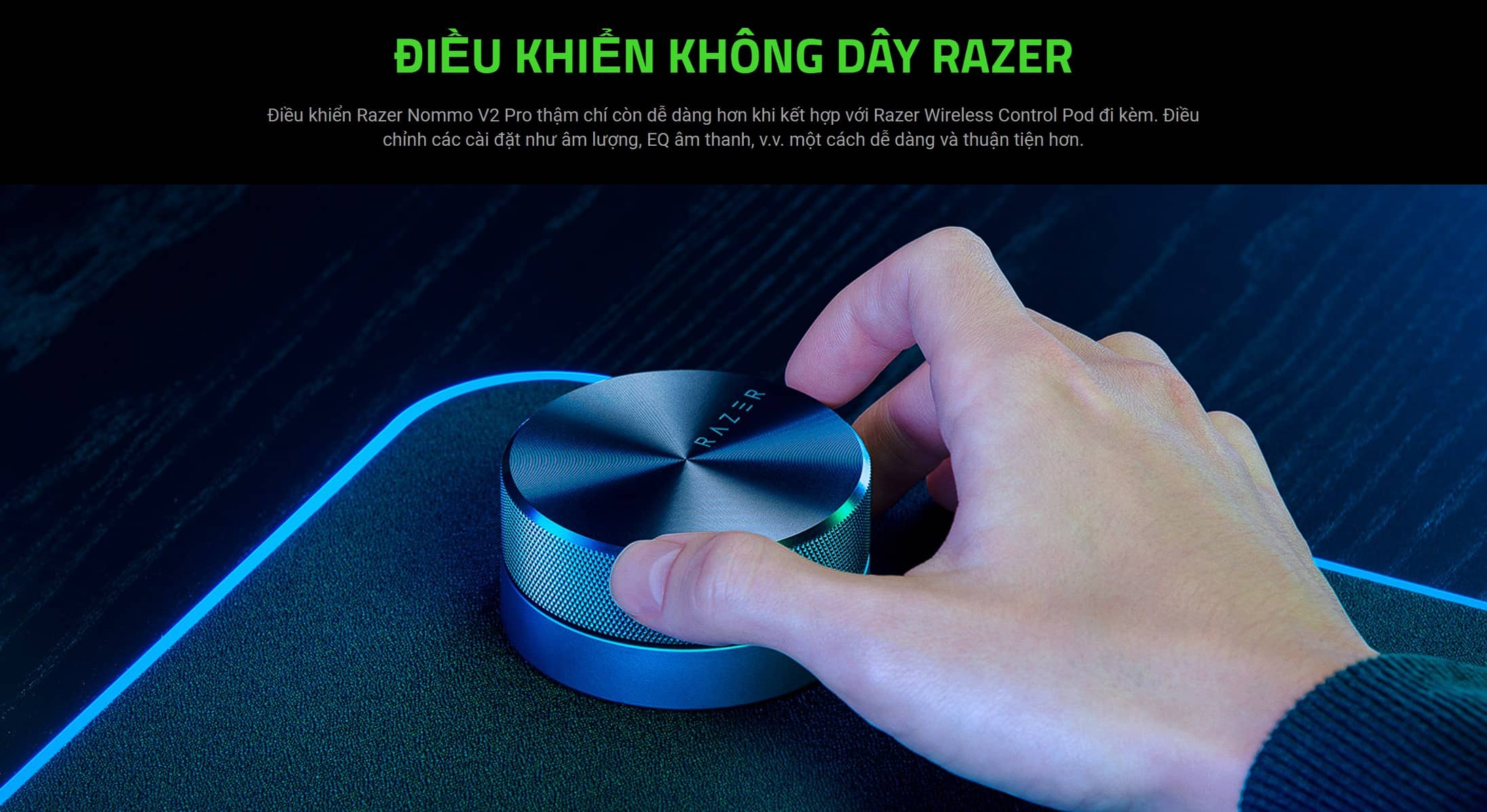 Loa Razer Nommo V2 Pro - 2.1 - Màu đen