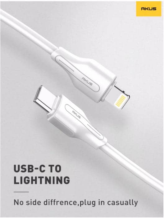 Cáp sạc điện thoại AKUS-D6 30W - Type C to Lighning