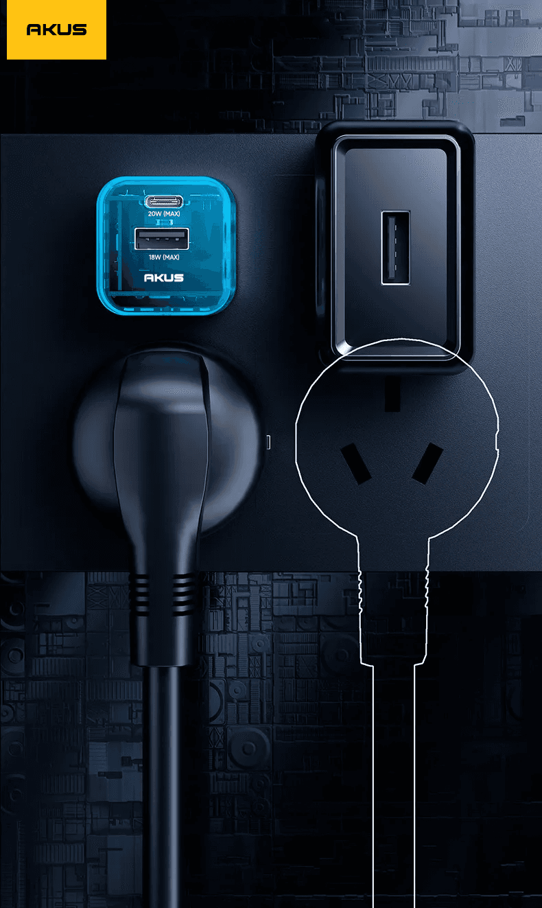 Củ sạc nhanh 20W mini 2 cổng AKUS S140 3