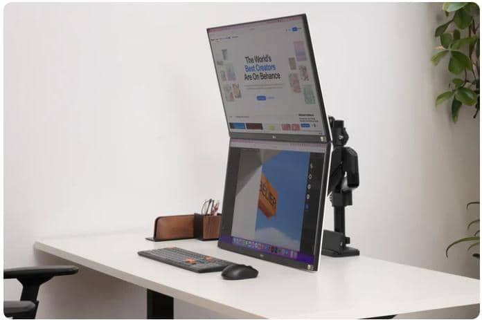 Giá đỡ màn hình đôi HyperWork P1 Dual HPW-DPA01-BLK Đen 2