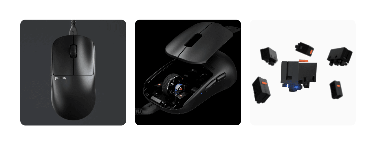 Chuột có dây Pulsar X2 Wired Medium Black 4