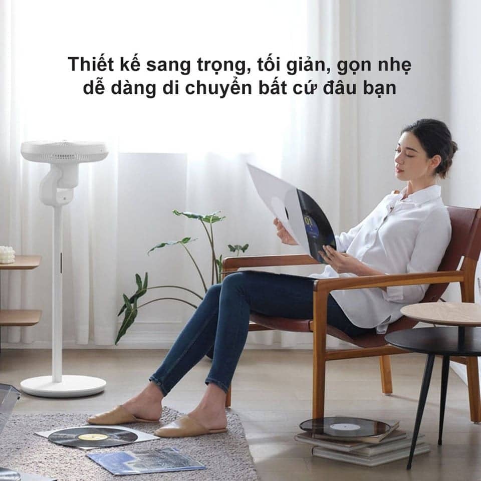 Quạt đứng tích điện Smartmi Gen 3 Pro Trắng - ZLBPKQXHS02ZM - Bản quốc tế (Tình trạng 70% , Thiếu Remote)