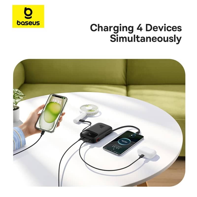Sạc dự phòng hiệu Baseus QPow 2 Digital Display Fast-Charging 20000mAh 30W 4
