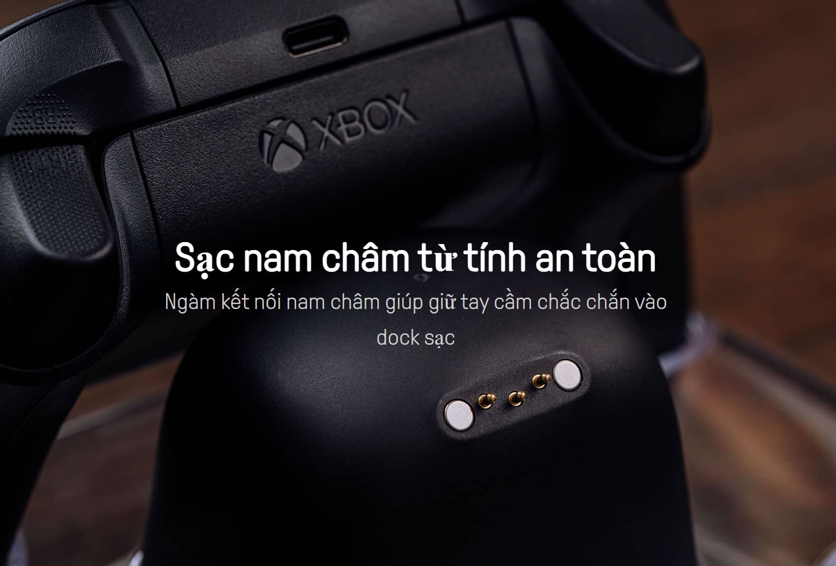 Dock Sạc 8BitDo đi kèm 2 đôi pin sạc 1100mAh dùng cho tay Xbox One/One S/Series X màu trắng