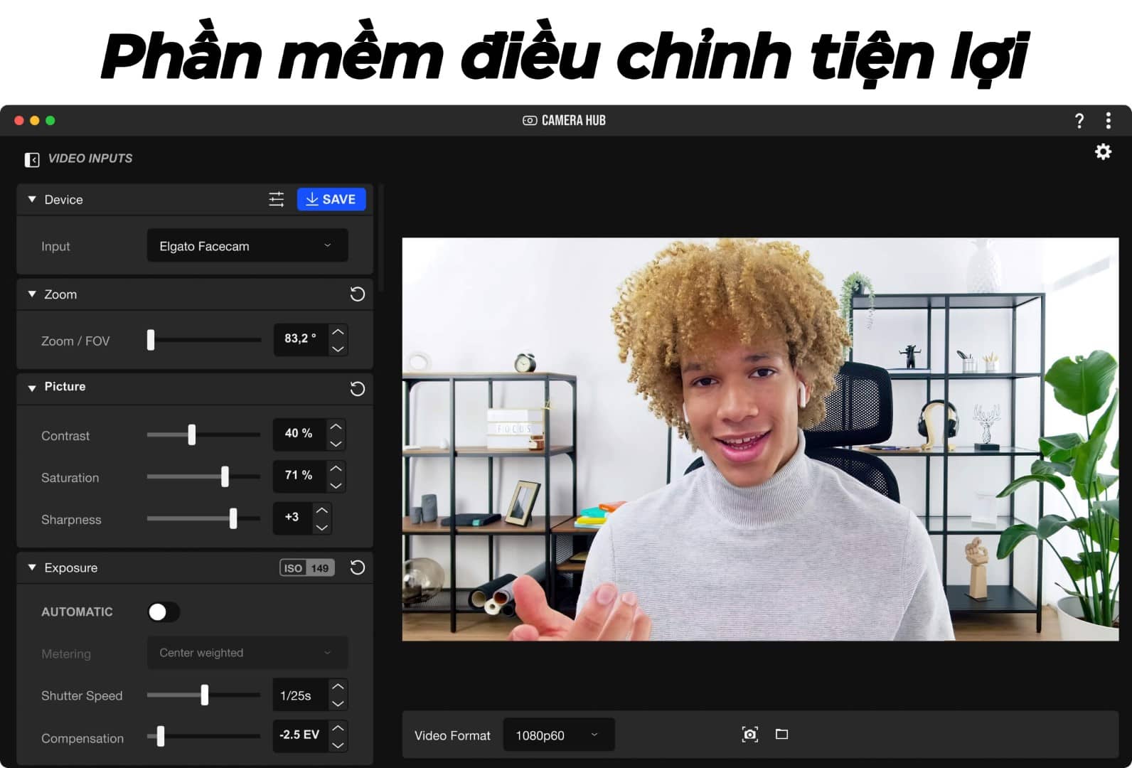 Thiết bị truyền hình ảnh Elgato Facecam Pro (10WAB9901)