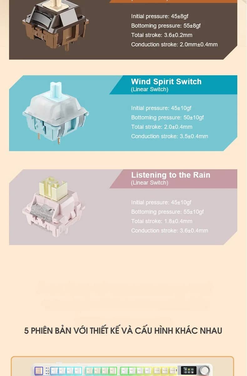 Bàn phím cơ gaming AULA F108 Pro 14