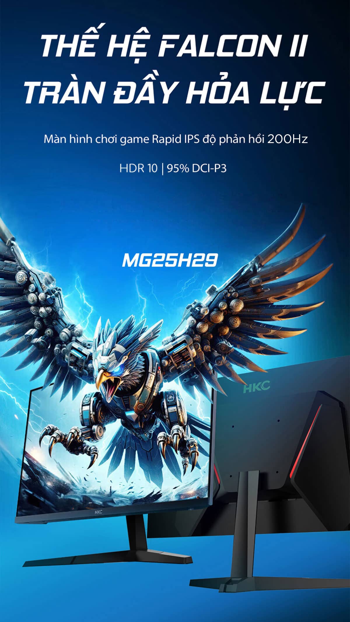 Màn hình gaming HKC MG25H29 200Hz