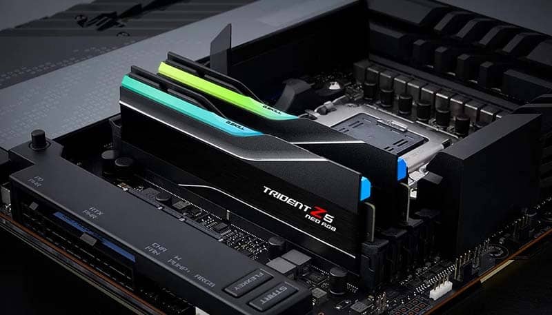 Ram Desktop Gskill Trident Z5 NEO RGB (F5-6000J3636F16GX2-TZ5NR) 32GB (2x16GB) DDR5 6000Mhz